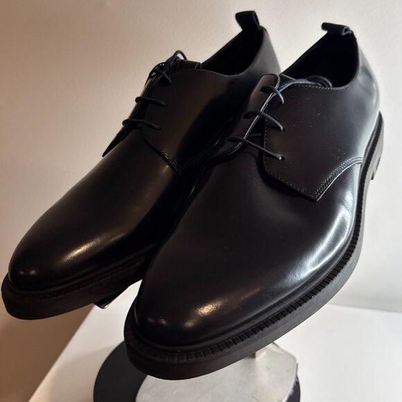 BOSS Mens Larry Brush Off Leather Derby Dress Shoe Oxford US size 12 new - Picture 6 of 14